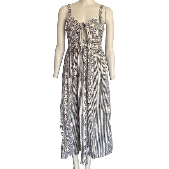 NWT! ASOS Geometric Print Midi Dress with Front Cutout - Picture 2 of 8